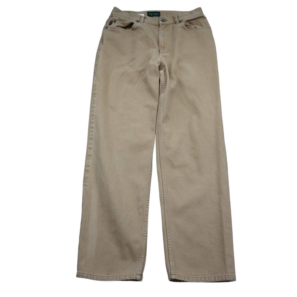 Lauren Jeans Co Pants Womens 10 Brown High Waist Straight Cut Jeans Bottoms